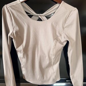 Velocity Cream Long Sleeve Athletic Top